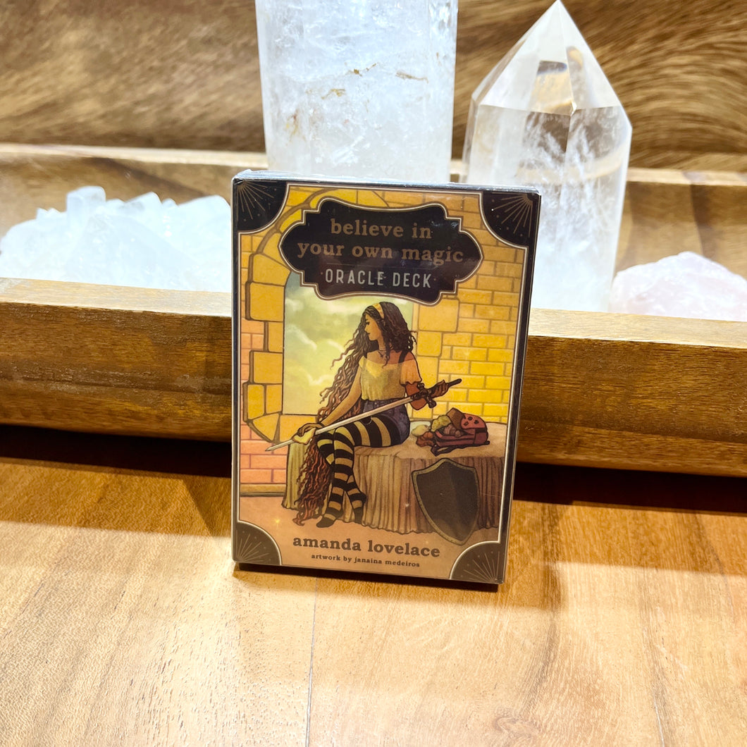 Believe In Your Own Magic Oracle Deck - Pocket Sized Deck, Divination Deck, Oracle Cards, Self-Care Messages, Small Deck