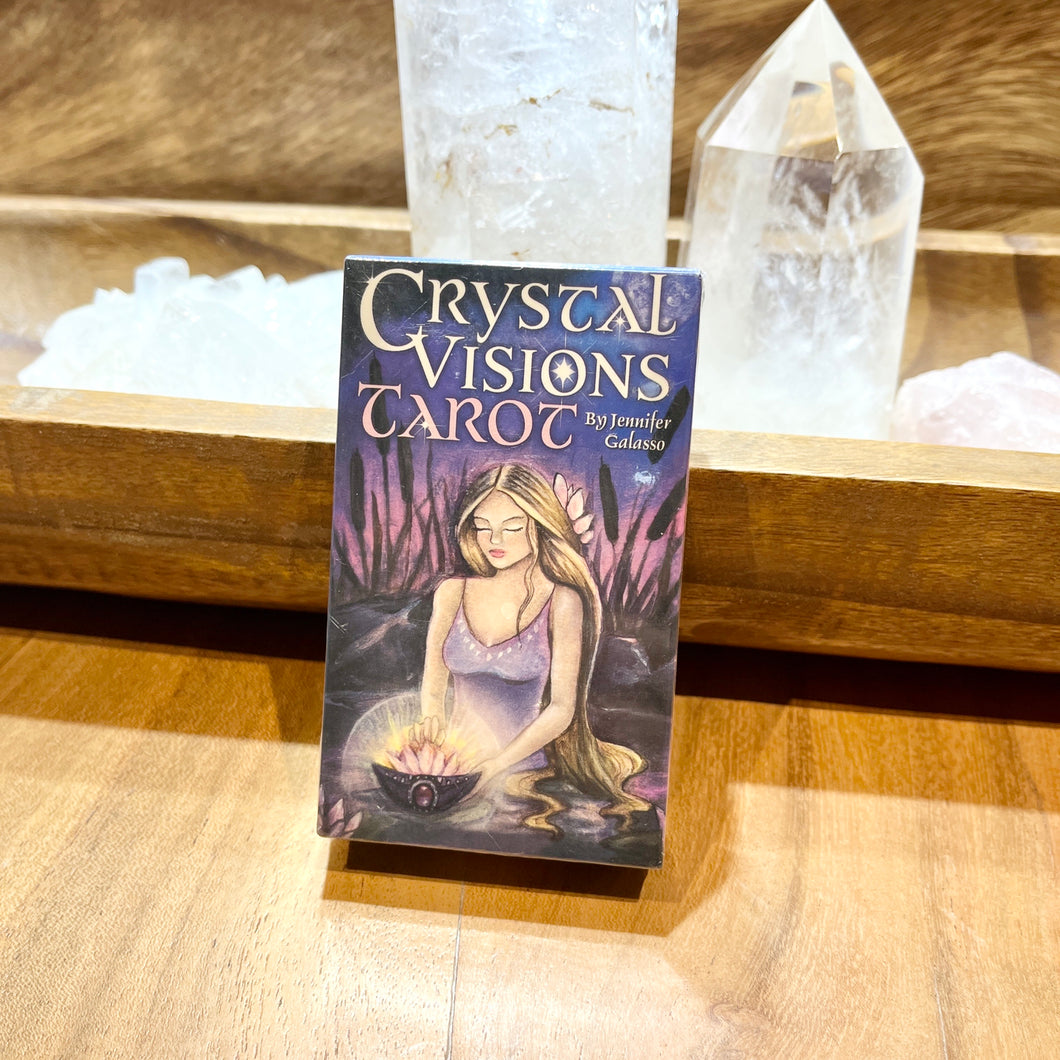 Crystal Visions Tarot Deck - Pocket Sized Deck, Divination Cards, Tarot Cards, Crystal Messages, Small Deck