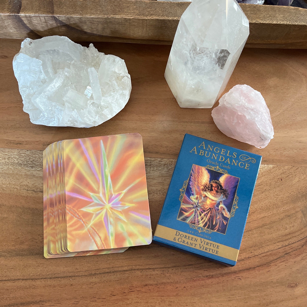 Angels of Abundance Oracle Deck - Pocket Sized Deck, Oracle Deck, Divination, Angel Messages, Small Deck