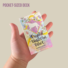 Load image into Gallery viewer, Crystal Unicorn Tarot Deck - Pocket Sized Deck, Divination Cards, Tarot Cards, Cute Unicorn Cards, Small Deck, Unicorn Messages
